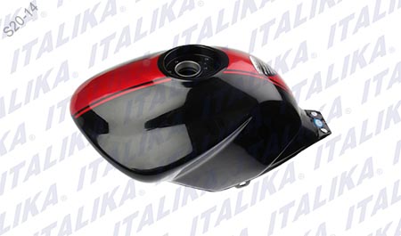TANQUE COMBUSTIBLE NEGRO ROJO RT200 SPITZER