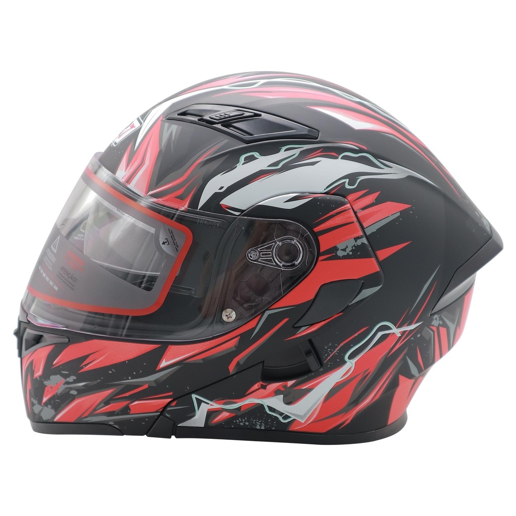 CASCO ABATIBLE R7 RACING UNSCARRED ELECTRIC DOBLE MICA DOT XL