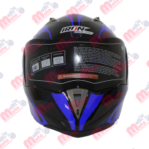 CASCO ABATIBLE IRON RACING DOBLE MICA DOT ARIES AZUL/NEGRO TALLA M