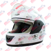 CASCO CERRADO GRAFICO MSD-118 BLANCO