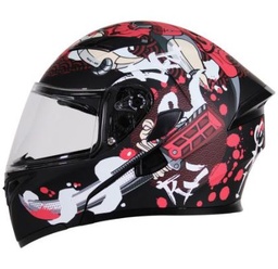 [7101-1872] CASCO ABATIBLE R7 RACING UNSCARRED ONI DOBLE MICA DOT S NGO/MOR/BCO/MATE